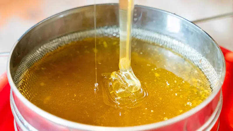 Natürlich flüssiger Honig von der Imkerei Genzel ohne Erhitzen oder Filtern