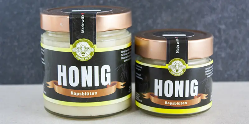 Rapshonig Gläser - Cremiger Rapshonig in verschiedenen Größen von Imkerei Genzel Gera
